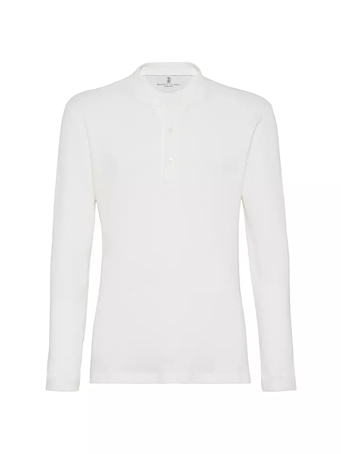 Хлопковая футболка с длинными рукавами и вафельным пике Brunello Cucinelli, цвет off white
Хлопковая футболка с длинными рукавами и вафельным пике Brunello Cucinelli, цвет off white