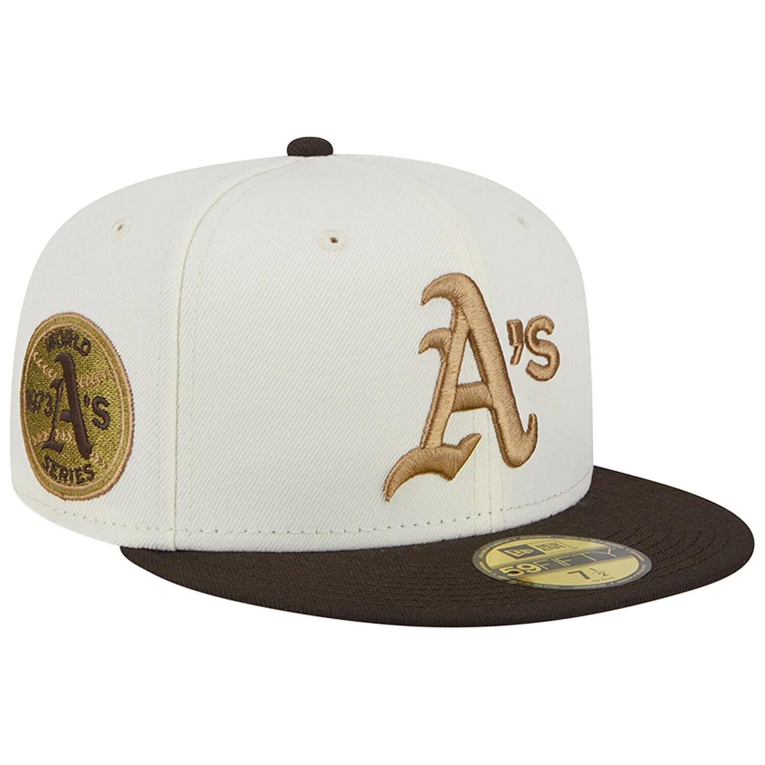 Мужская облегающая кепка New Era белого/коричневого цвета Oakland Athletics 1973 World Series 59FIFTY
Мужская облегающая кепка New Era белого/коричневого цвета Oakland Athletics 1973 World Series 59FIFTY