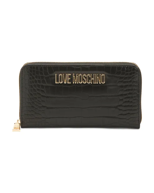Кожаный кошелек Made In Italy Love Moschino, черный 
Кожаный кошелек Made In Italy Love Moschino, черный