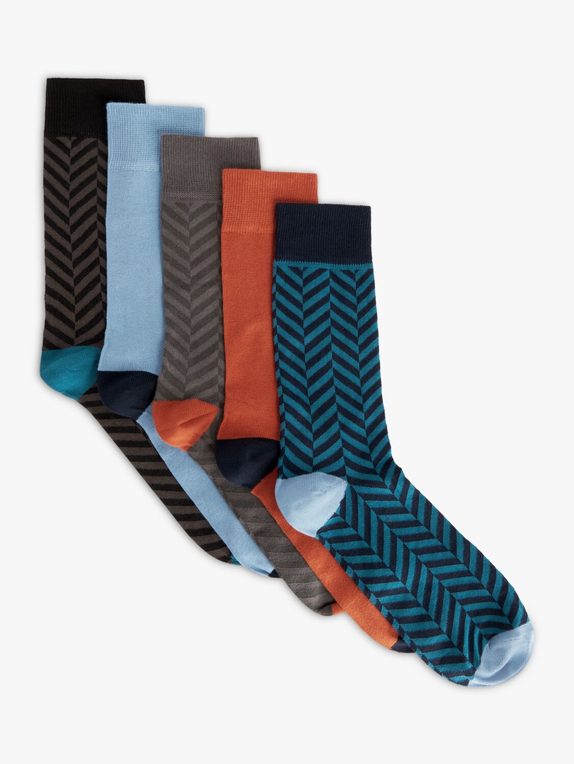 Хлопковые мужские носки с шевроном и однотонными узорами John Lewis ANYDAY, мульти
Хлопковые мужские носки с шевроном и однотонными узорами John Lewis ANYDAY, мульти