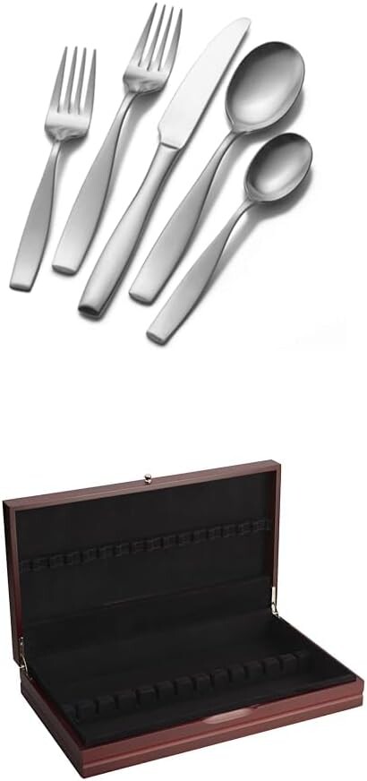 Mikasa 5081298 Набор столовых приборов Satin Loft из 65 предметов из нержавеющей стали 18/10 с набором сервировочных принадлежностей, ящик для хранения столовых приборов размером 12 и 19 дюймов
Mikasa 5081298 Набор столовых приборов Satin Loft из 65 предметов из нержавеющей стали 18/10 с набором сервировочных принадлежностей, ящик для хранения столовых приборов размером 12 и 19 дюймов