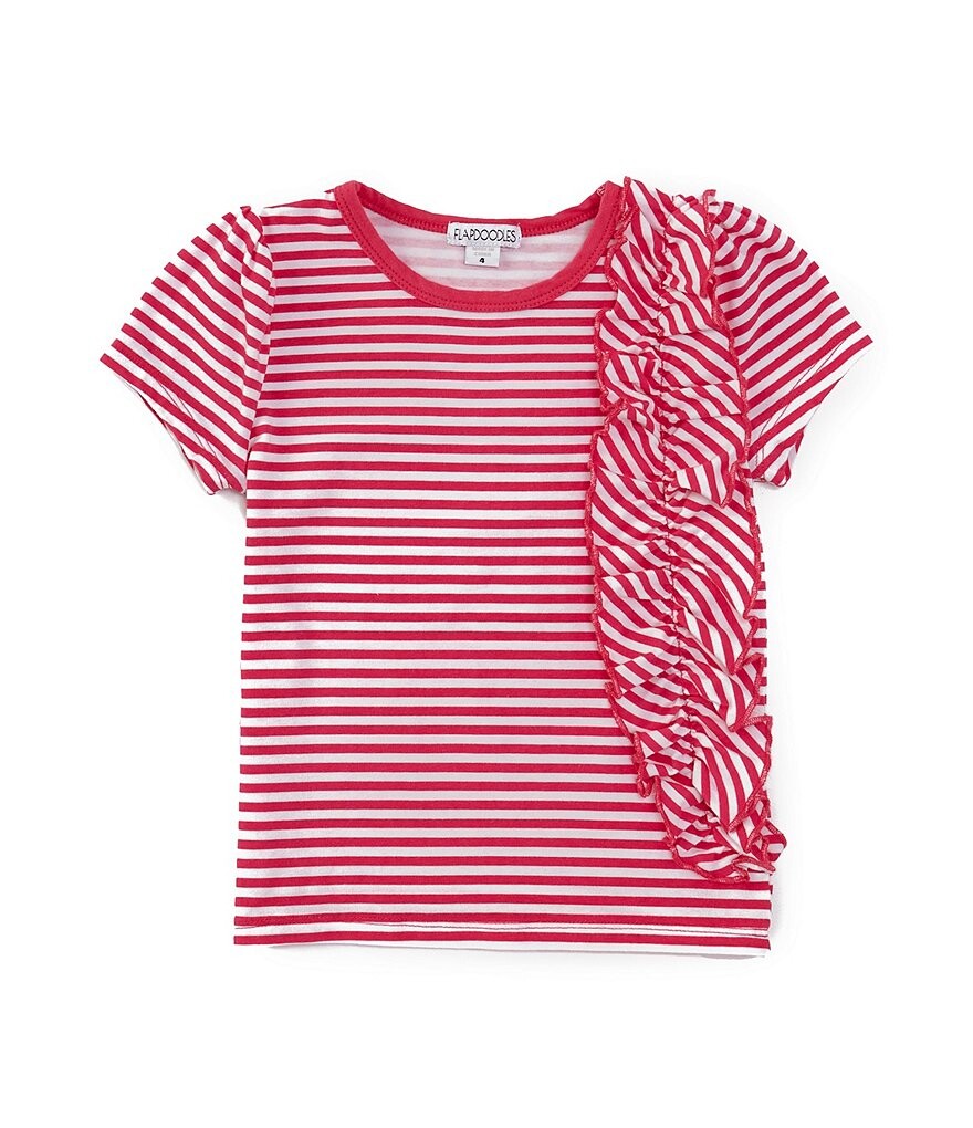 Футболка Flapdoodles Little Girls 2T-6X с короткими рукавами и рюшами в полоску, розовый
Футболка Flapdoodles Little Girls 2T-6X с короткими рукавами и рюшами в полоску, розовый