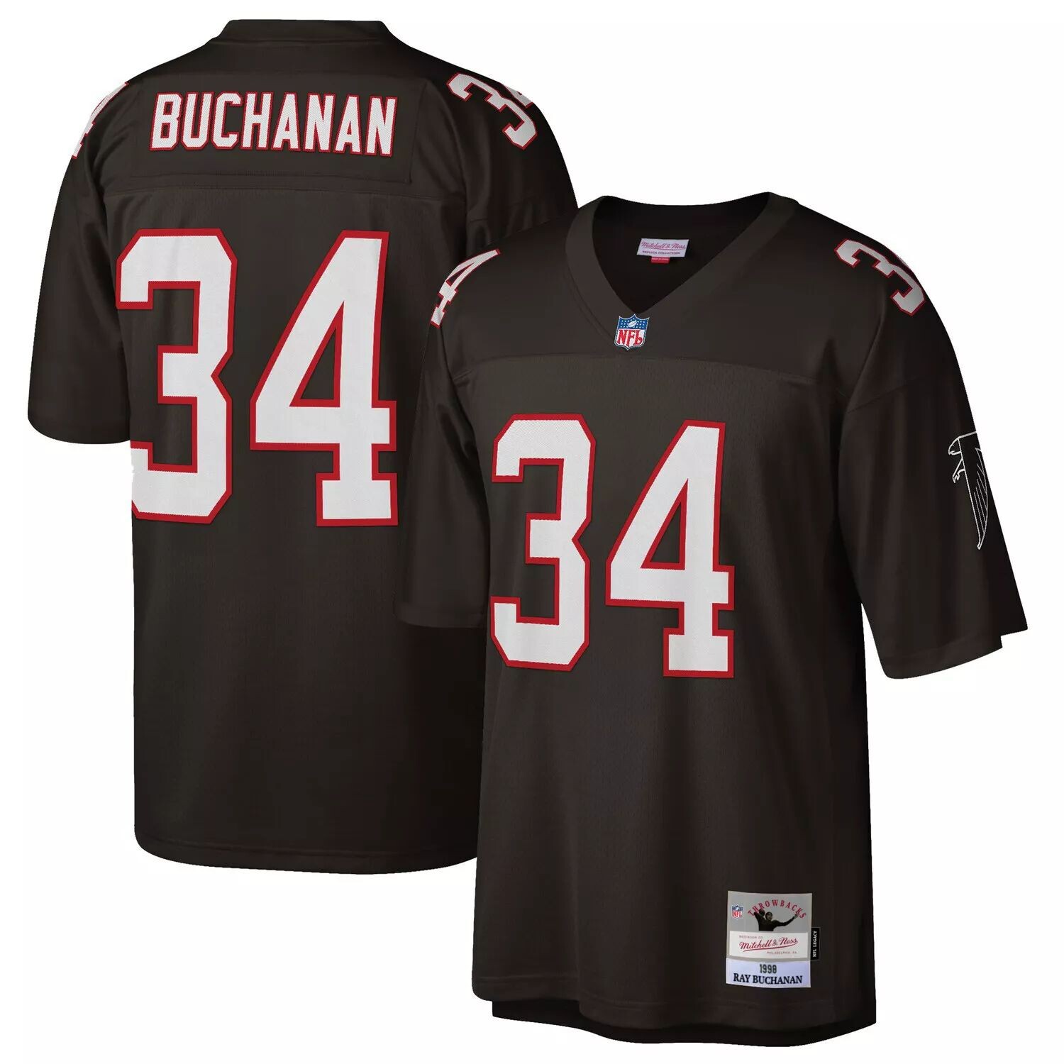 Мужская футболка Mitchell & Ness Ray Buchanan Black Atlanta Falcons Retired Player Legacy Replica Джерси
Мужская футболка Mitchell & Ness Ray Buchanan Black Atlanta Falcons Retired Player Legacy Replica Джерси