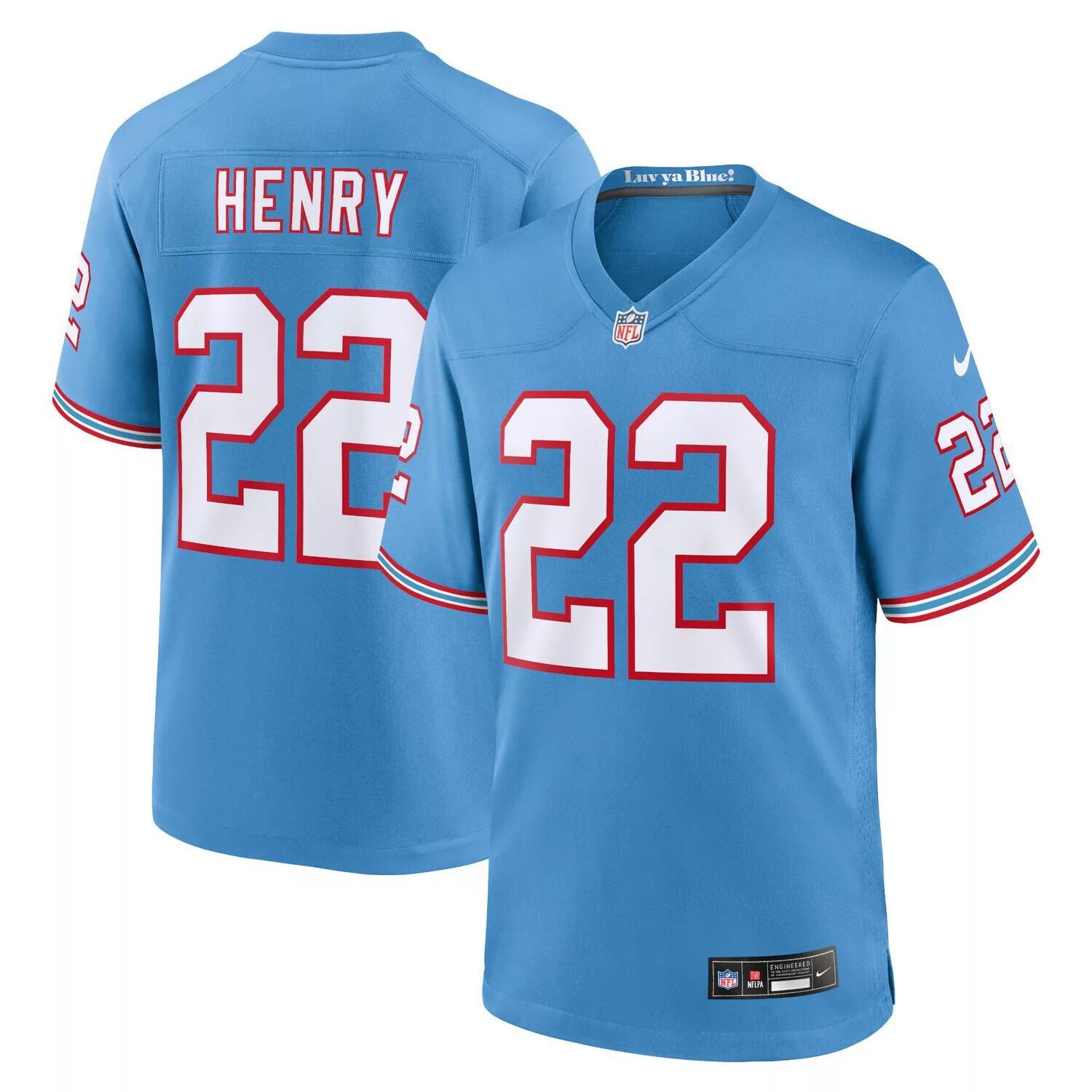 Мужская джерси Derrick Генри голубого цвета Tennessee Titans Oilers Throwback Alternate Game Player Nike, Синий
Мужская джерси Derrick Генри голубого цвета Tennessee Titans Oilers Throwback Alternate Game Player Nike, Синий