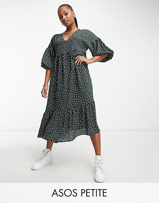 Платье миди в крапинку бутылочно-зеленого цвета ASOS DESIGN Petite Chuck on, Зеленый
Платье миди в крапинку бутылочно-зеленого цвета ASOS DESIGN Petite Chuck on, Зеленый