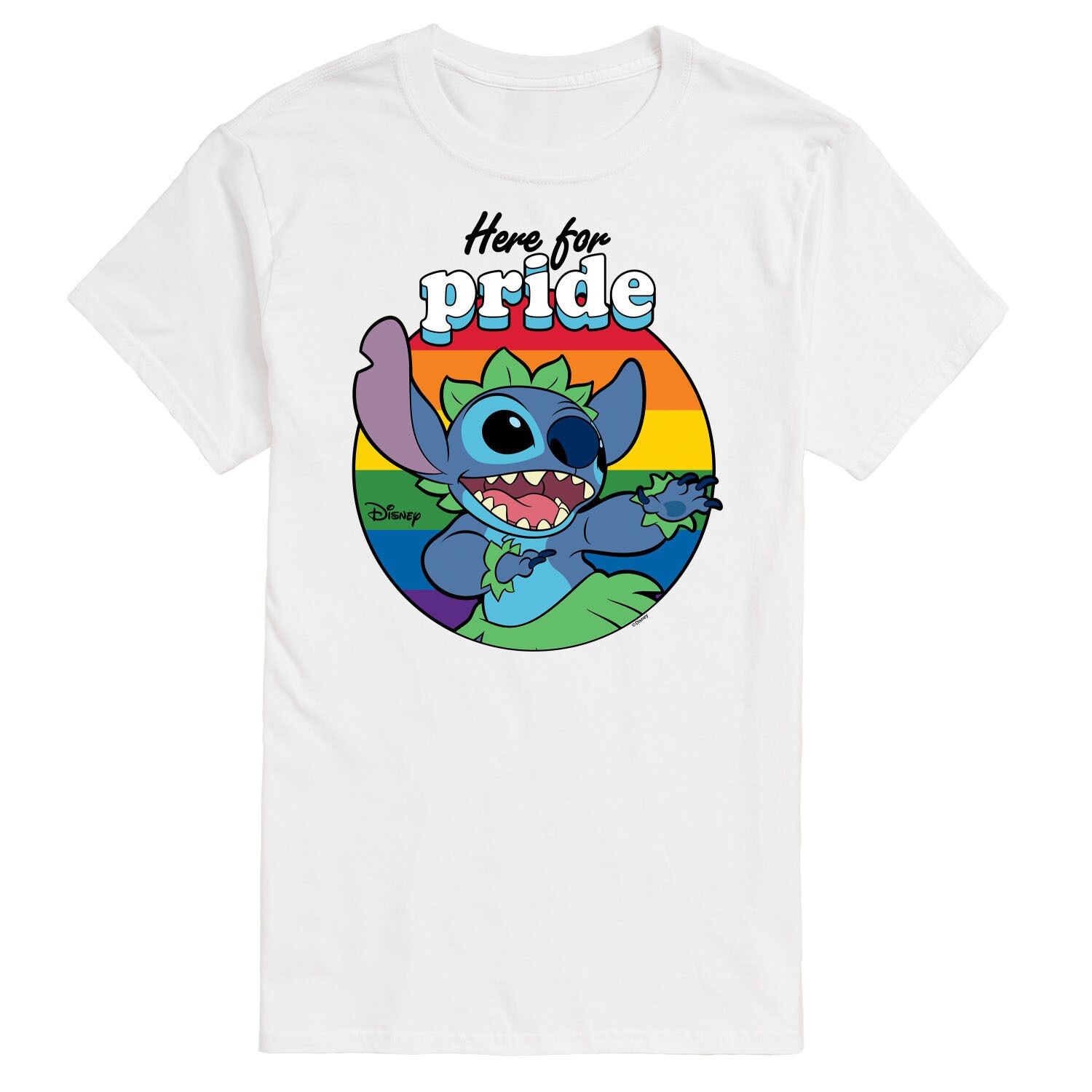 Мужская футболка с рисунком Disney's Lilo & Stitch Here For Pride Licensed Character, белый
Мужская футболка с рисунком Disney's Lilo & Stitch Here For Pride Licensed Character, белый