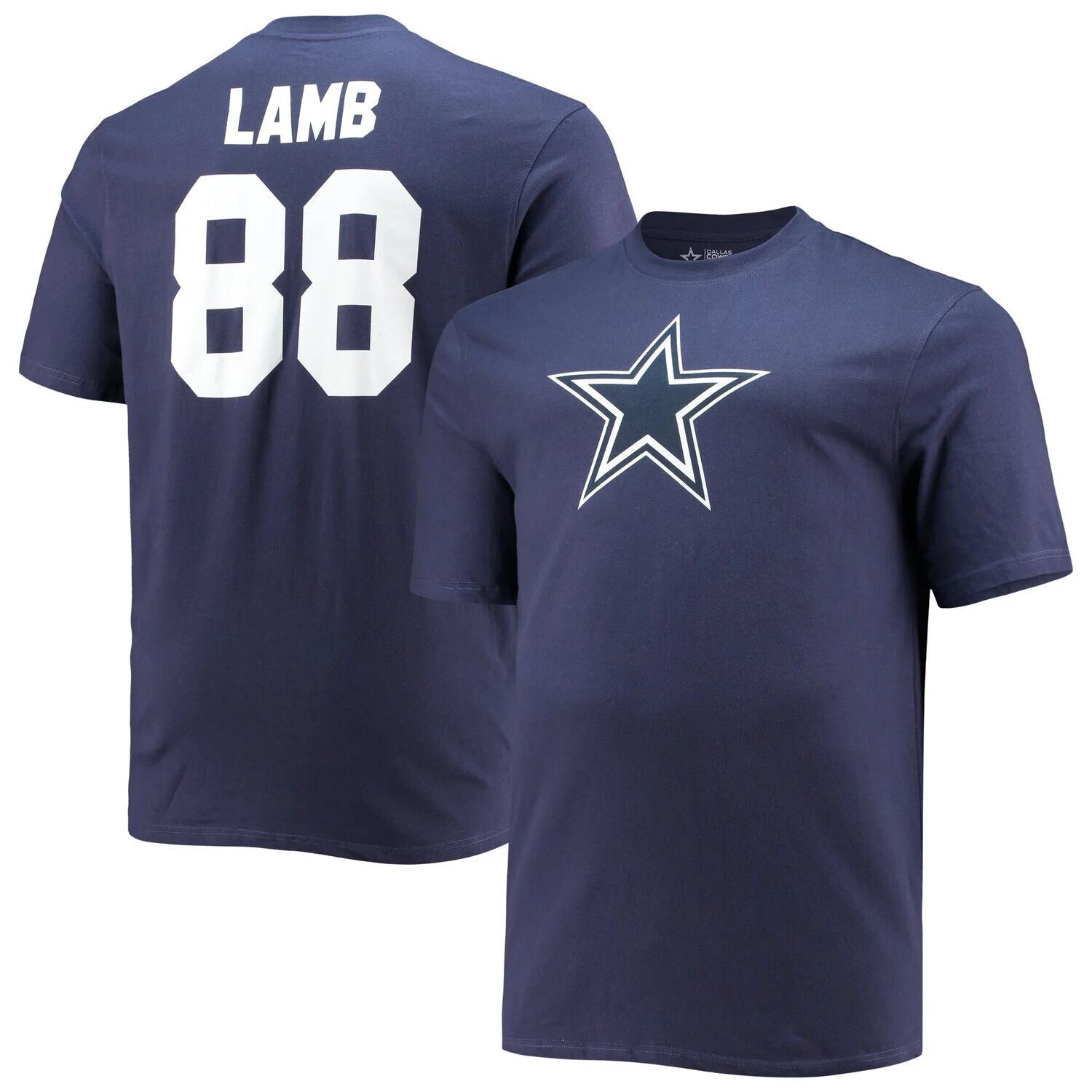Мужская фирменная футболка темно-синего цвета CeeDee Lamb Dallas Cowboys Big & Tall с именем и номером игрока Fanatics, Синий
Мужская фирменная футболка темно-синего цвета CeeDee Lamb Dallas Cowboys Big & Tall с именем и номером игрока Fanatics, Синий