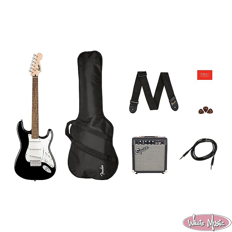 Squier Stratocaster Starter Pack с грифом Indian Laurel и комбо-усилителем Frontman 10G Black Stratocaster Starter Pack with Indian Laurel Fretboard and Frontman 10G Combo Amp
Squier Stratocaster Starter Pack с грифом Indian Laurel и комбо-усилителем Frontman 10G Black Stratocaster Starter Pack with Indian Laurel Fretboard and Frontman 10G Combo Amp