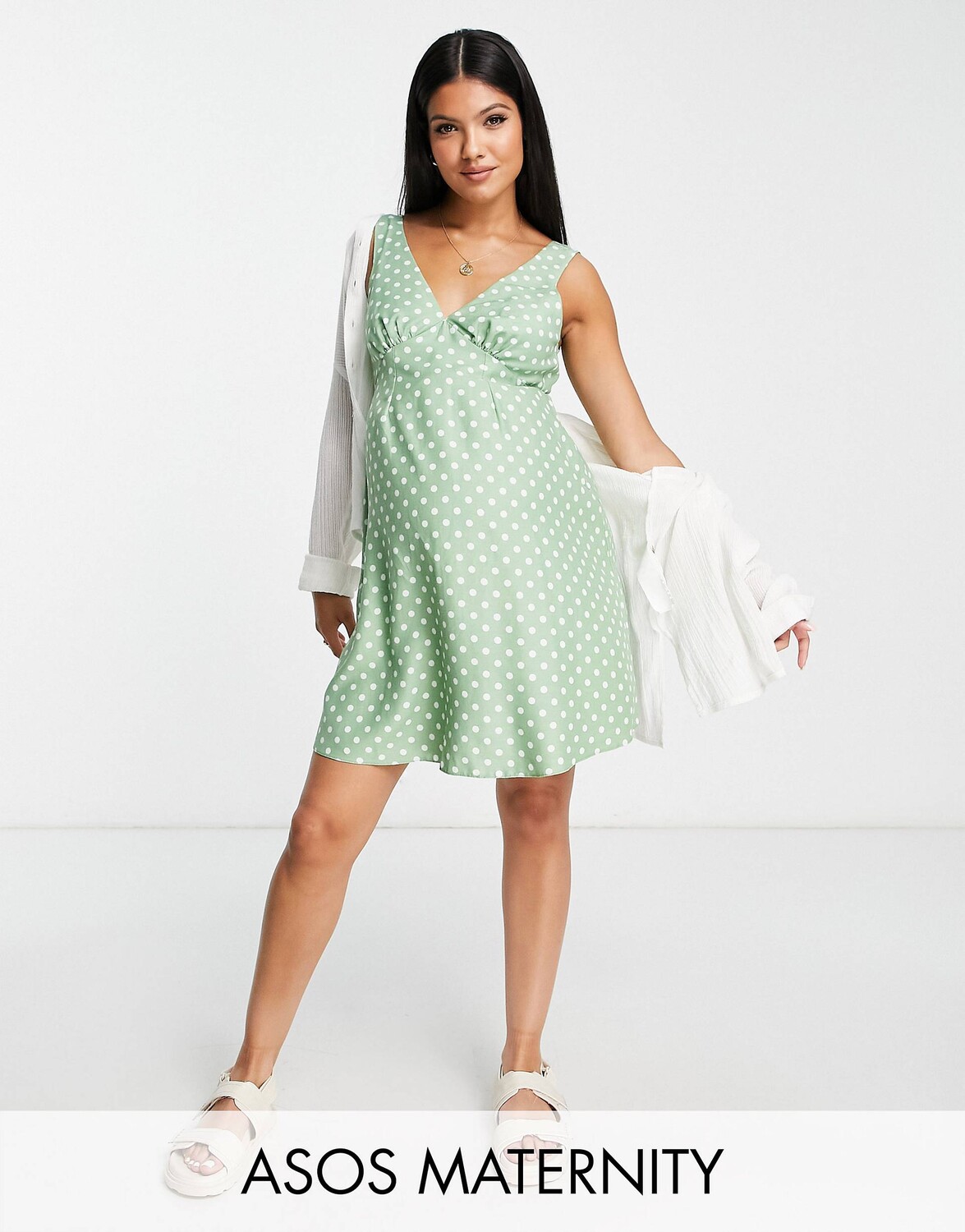 Льняное платье-комбинация мини с v-образным вырезом ASOS DESIGN Maternity для беременных
Льняное платье-комбинация мини с v-образным вырезом ASOS DESIGN Maternity для беременных