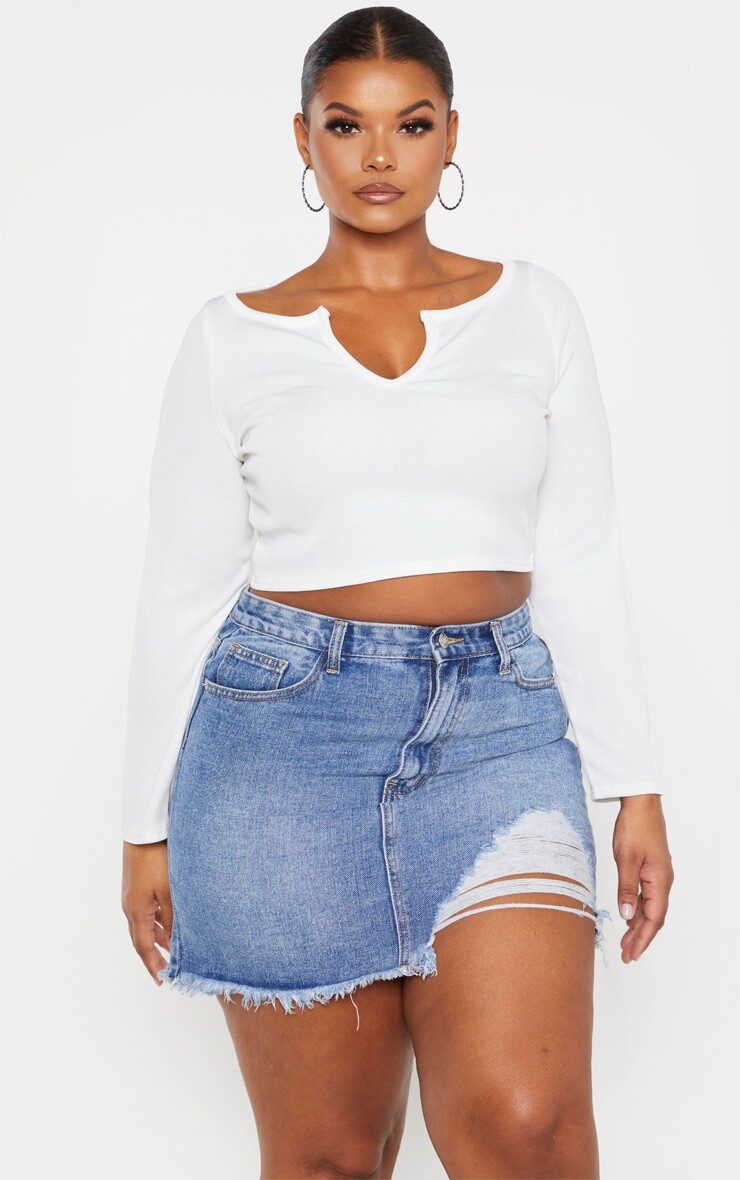 PrettyLittleThing Джинсовая юбка средней степени стирки с односторонним рваным подолом
PrettyLittleThing Джинсовая юбка средней степени стирки с односторонним рваным подолом