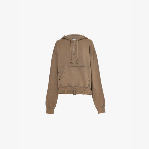 Толстовка из хлопкового трикотажа с карманом-кенгуру и съемным поясом Acne Studios, коричневый
Толстовка из хлопкового трикотажа с карманом-кенгуру и съемным поясом Acne Studios, коричневый