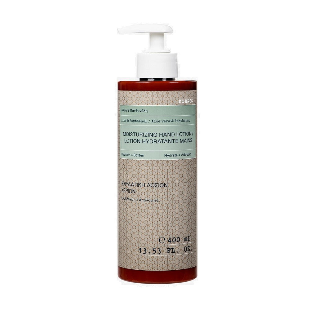 Korres Aloe & Panthenol Moisturizing Hand Lotion увлажняющий лосьон для рук 400мл
Korres Aloe & Panthenol Moisturizing Hand Lotion увлажняющий лосьон для рук 400мл