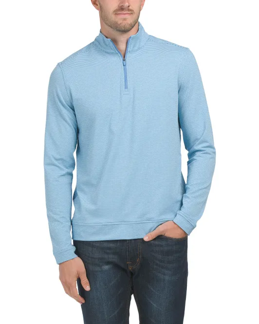 Топ на молнии с микрополосками Cruiser Heather Southern Tide, синий 
Топ на молнии с микрополосками Cruiser Heather Southern Tide, синий