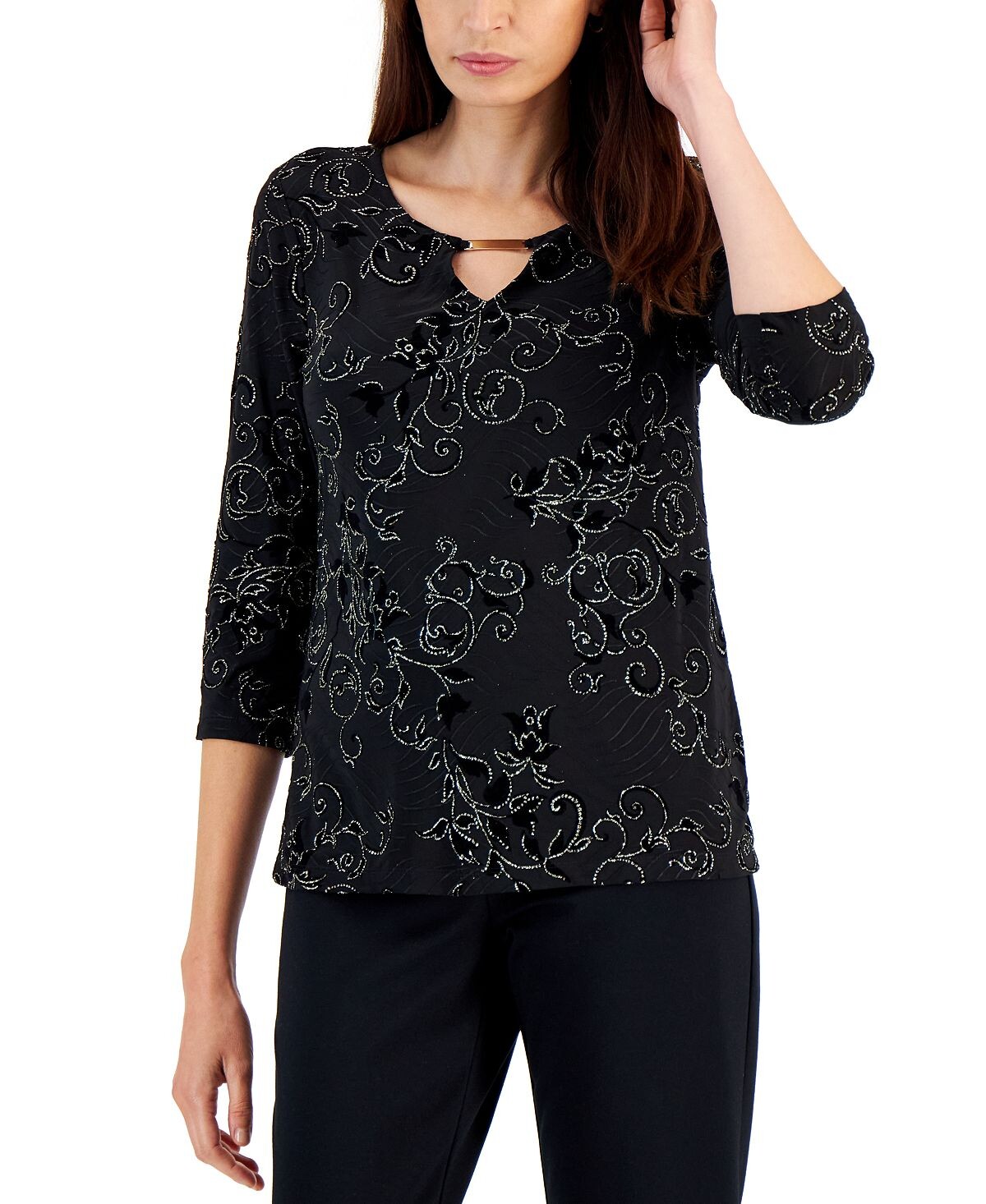 Топ petite keyhole с v-образным вырезом, созданный для macy's JM Collection, мульти
Топ petite keyhole с v-образным вырезом, созданный для macy's JM Collection, мульти