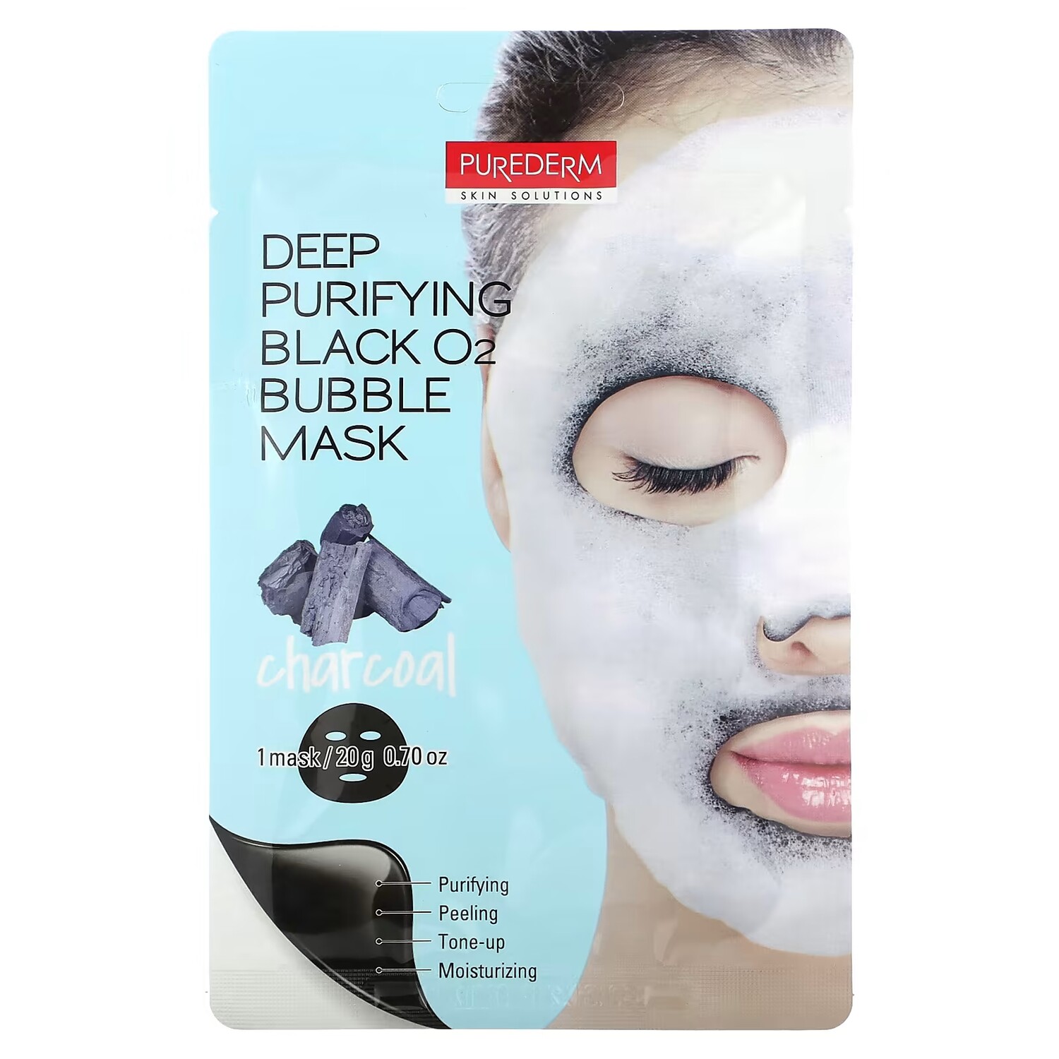 Purederm Deep Purifying Black O2 Bubble Beauty Mask Угольная маска, 1 тканевая маска, 0,70 унции (20 г)
Purederm Deep Purifying Black O2 Bubble Beauty Mask Угольная маска, 1 тканевая маска, 0,70 унции (20 г)
