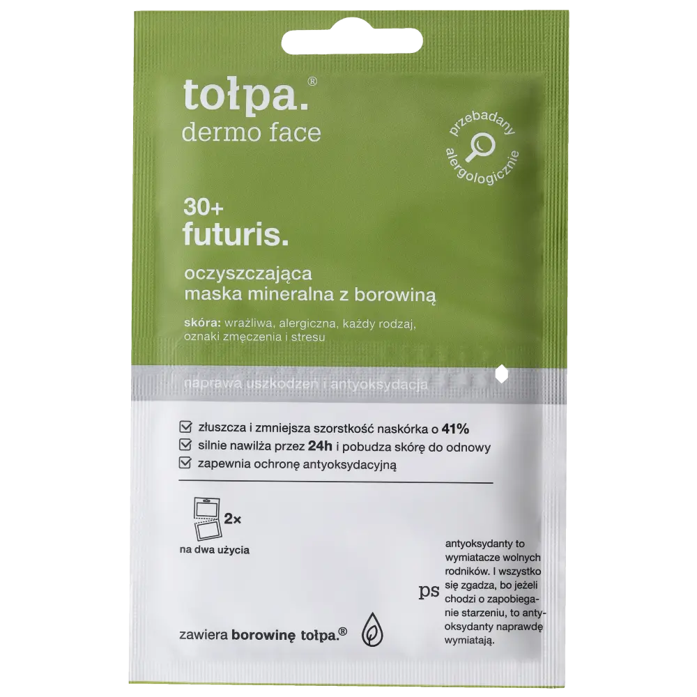 Tołpa Dermo Face Futuris 30+ очищающая минеральная маска с грязью, 2х6 мл/1 упаковка
Tołpa Dermo Face Futuris 30+ очищающая минеральная маска с грязью, 2х6 мл/1 упаковка