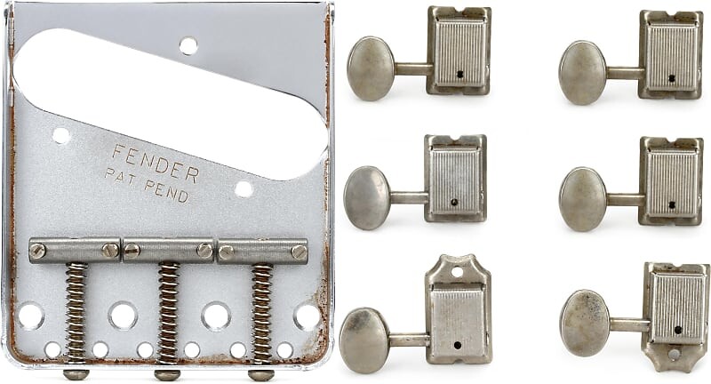 Fender Road Worn Tele Bridge Assembly Bundle с набором Fender Road Worn Guitar Tuning Machines - Road Worn Nickel 0997201000=1 0997210000=1
Fender Road Worn Tele Bridge Assembly Bundle с набором Fender Road Worn Guitar Tuning Machines - Road Worn Nickel 0997201000=1 0997210000=1