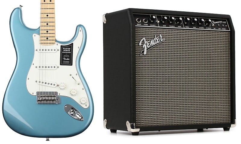Fender Player Stratocaster - Tidepool с кленовой накладкой грифа в комплекте с Fender Champion 40 1x12" 40-ваттный комбоусилитель 2330300000=1 0144502513=1
Fender Player Stratocaster - Tidepool с кленовой накладкой грифа в комплекте с Fender Champion 40 1x12" 40-ваттный комбоусилитель 2330300000=1 0144502513=1