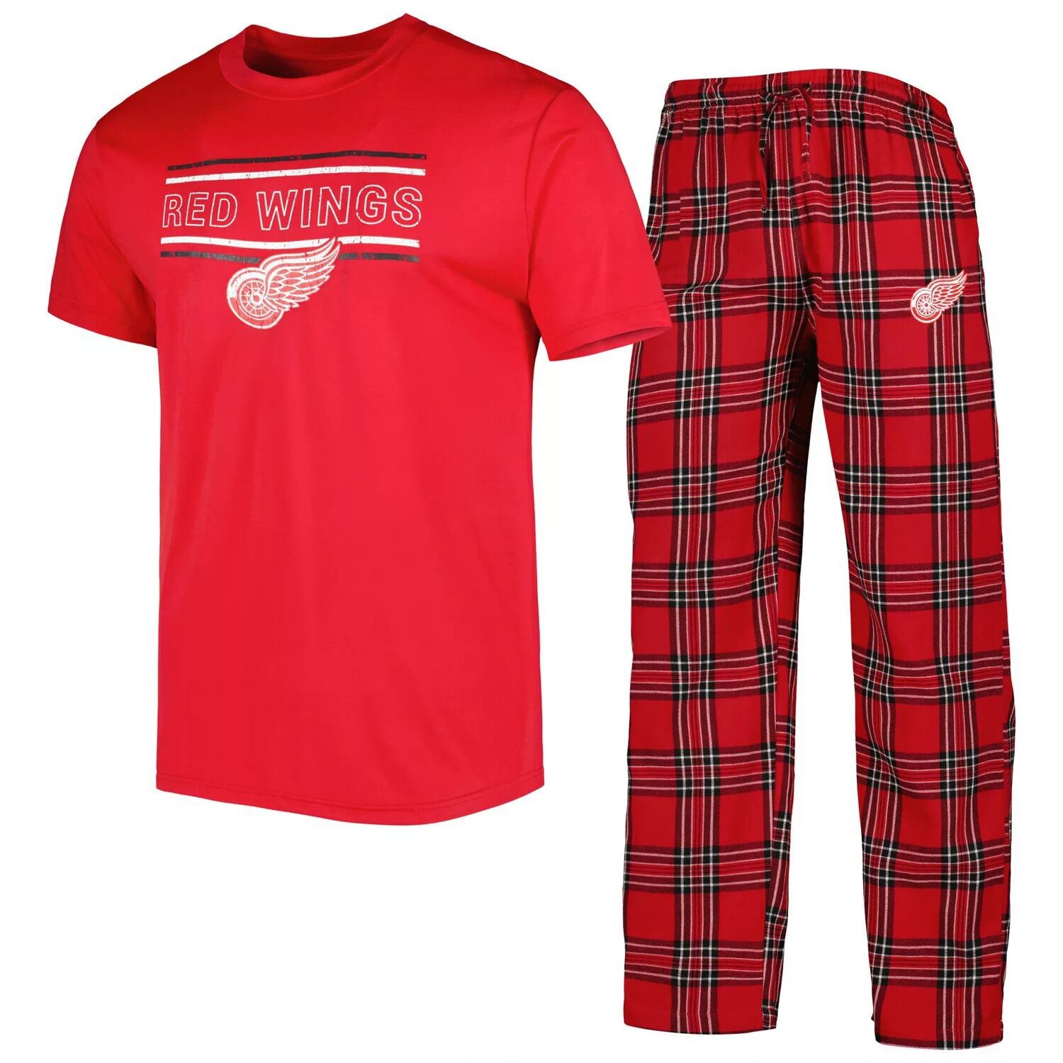Мужская футболка и брюки со значком Concepts Sport красного/черного цвета Detroit Red Wings, комплект для сна
Мужская футболка и брюки со значком Concepts Sport красного/черного цвета Detroit Red Wings, комплект для сна