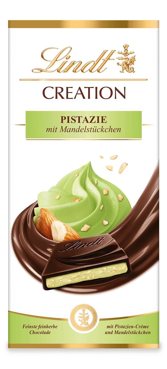 Темный шоколад Lindt Creation Pistazie, фисташковый крем с кучками миндаля, 148г
Темный шоколад Lindt Creation Pistazie, фисташковый крем с кучками миндаля, 148г