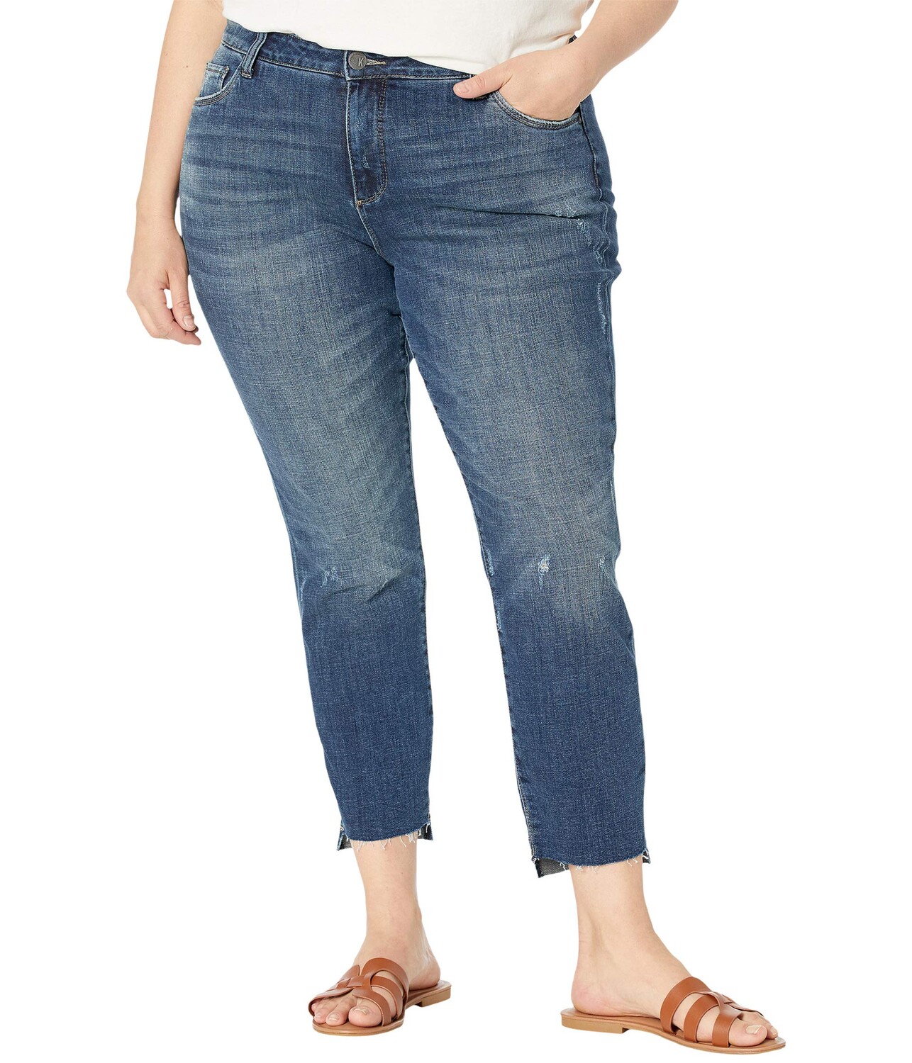 Джинсы KUT from the Kloth, Plus Size Reese Ankle Straight Leg w/ Raw Step Hem in Glory
Джинсы KUT from the Kloth, Plus Size Reese Ankle Straight Leg w/ Raw Step Hem in Glory