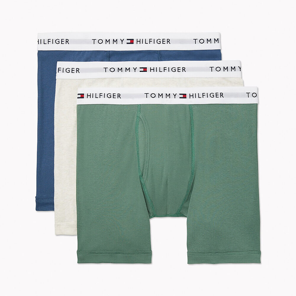 Набор боксеров Tommy Hilfiger Cotton Classics, 3 предмета, зелёный/молочный/голубой
Набор боксеров Tommy Hilfiger Cotton Classics, 3 предмета, зелёный/молочный/голубой