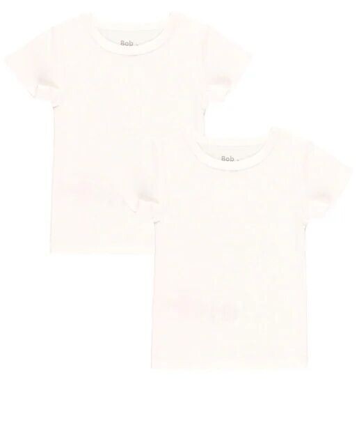 Комплект из 2 однотонных футболок для мальчиков с короткими рукавами Boboli, белый 
Комплект из 2 однотонных футболок для мальчиков с короткими рукавами Boboli, белый
