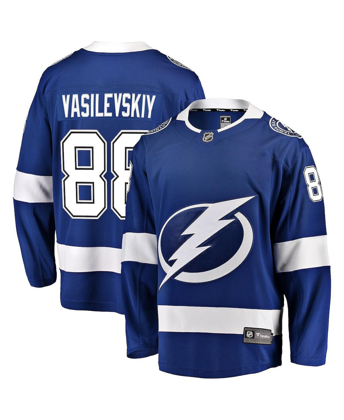 Мужская футболка андрея василевского blue tampa bay lightning home premier breakaway player Fanatics, синий
Мужская футболка андрея василевского blue tampa bay lightning home premier breakaway player Fanatics, синий
