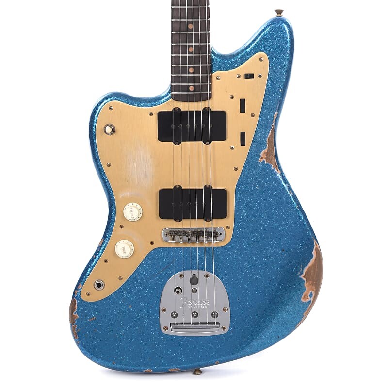 Fender Custom Shop 1959 Jazzmaster "Chicago Special" LEFTY Relic Super Aged Blue Sparkle (серийный номер R118333)
Fender Custom Shop 1959 Jazzmaster "Chicago Special" LEFTY Relic Super Aged Blue Sparkle (серийный номер R118333)