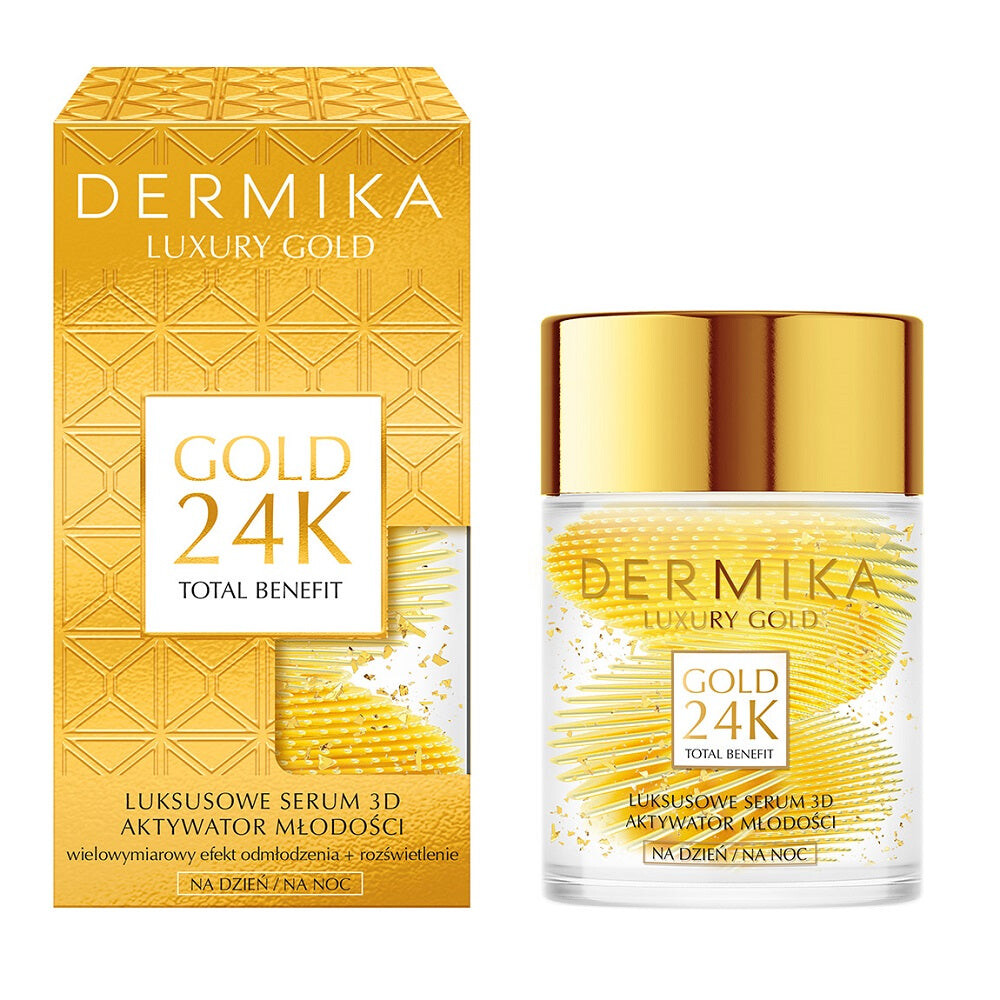 Dermika Luxury Gold 24K Total Benefit роскошная сыворотка 3D активатор молодости 60г
Dermika Luxury Gold 24K Total Benefit роскошная сыворотка 3D активатор молодости 60г