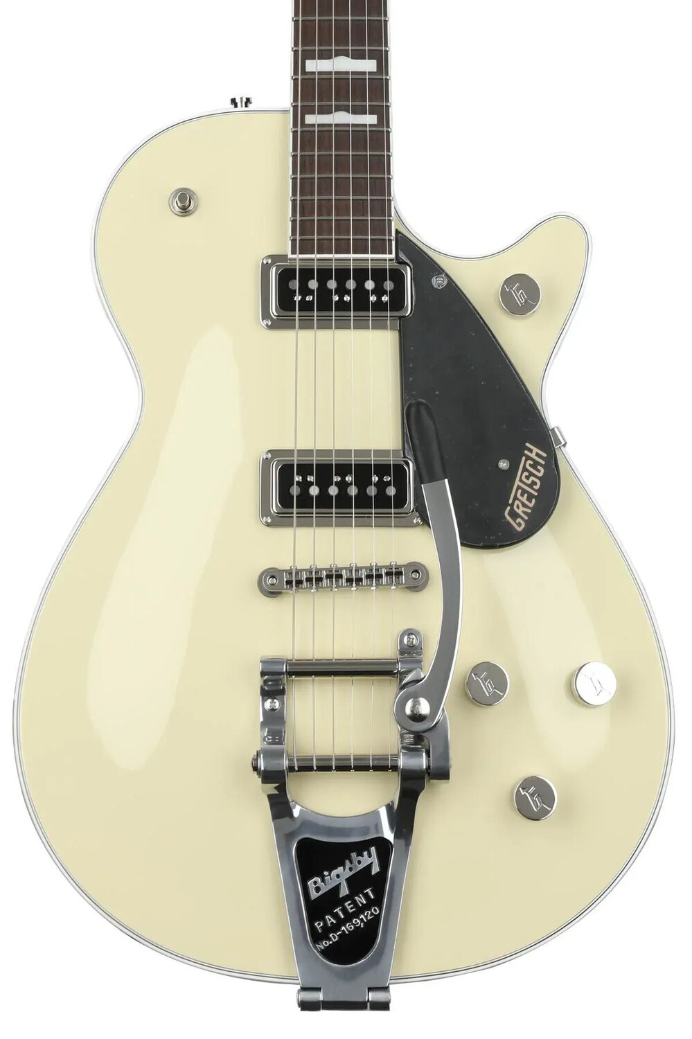 Gretsch G6128T Player's Edition Jet DS с электрогитарой Bigsby - цвет слоновой кости Lotus с накладкой из палисандра
Gretsch G6128T Player's Edition Jet DS с электрогитарой Bigsby - цвет слоновой кости Lotus с накладкой из палисандра