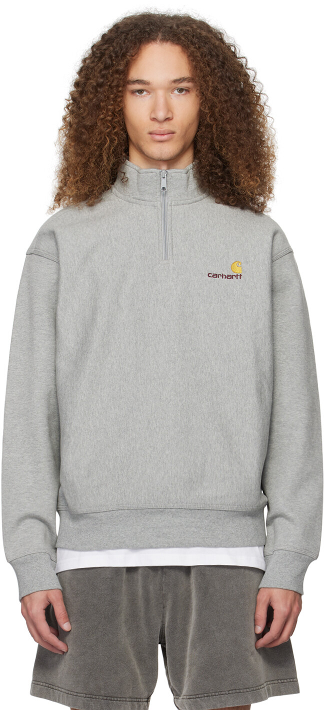 Серый свитшот с американским рисунком Carhartt Work In Progress, цвет Grey heather
Серый свитшот с американским рисунком Carhartt Work In Progress, цвет Grey heather