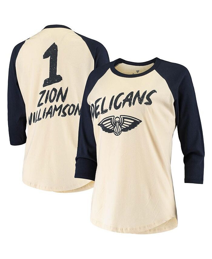 Женская футболка Zion Williamson Cream New Orleans Pelicans реглан с рукавами 3/4 Fanatics, слоновая кость/кремовый
Женская футболка Zion Williamson Cream New Orleans Pelicans реглан с рукавами 3/4 Fanatics, слоновая кость/кремовый