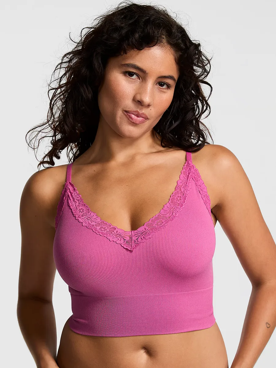 Бесшовный удлиненный бюстгальтер без подкладки в рубчик Pink Bralettes & Bra Tops, лиловый
Бесшовный удлиненный бюстгальтер без подкладки в рубчик Pink Bralettes & Bra Tops, лиловый