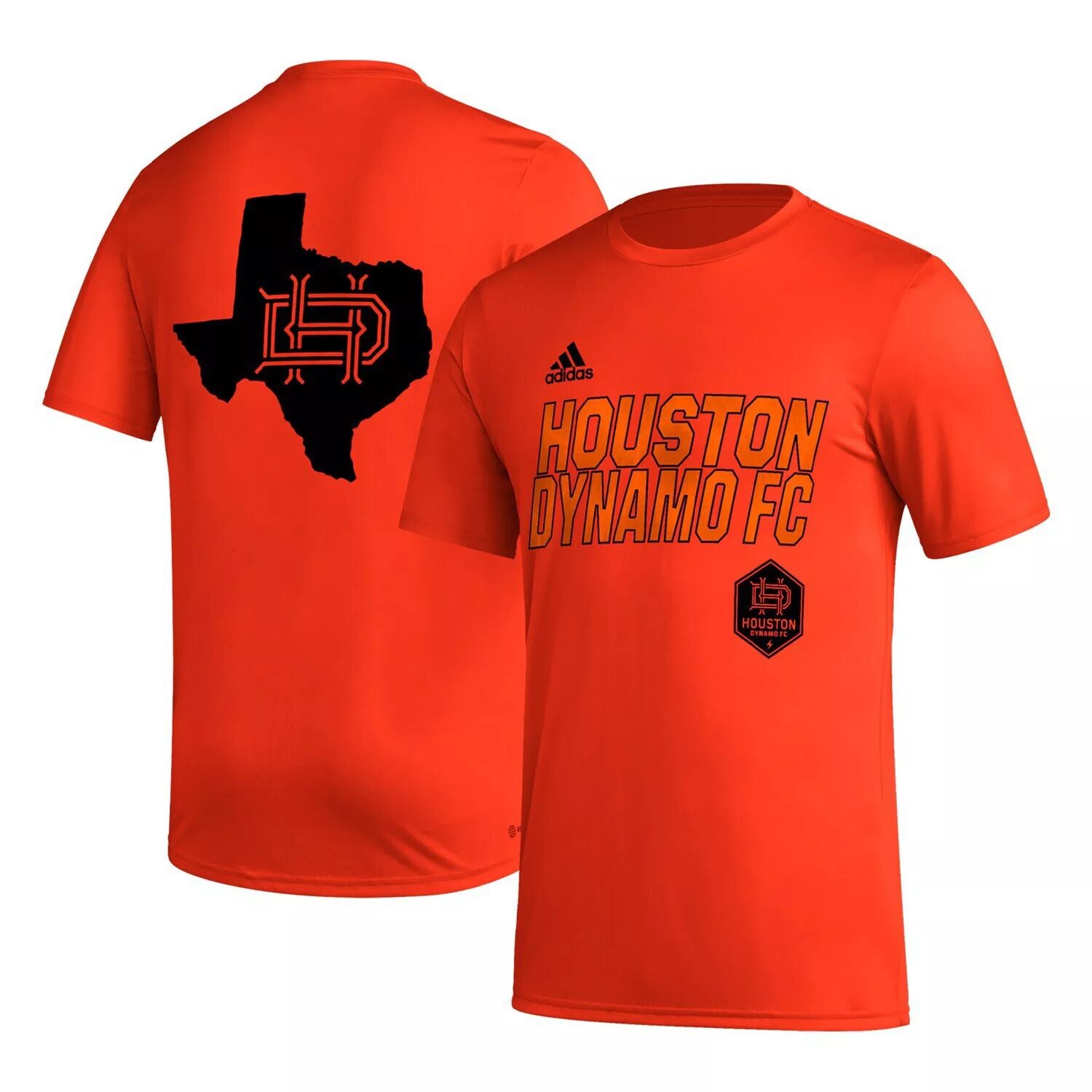 Мужская оранжевая футболка Houston Dynamo FC Team с крючками AEROREADY adidas
Мужская оранжевая футболка Houston Dynamo FC Team с крючками AEROREADY adidas