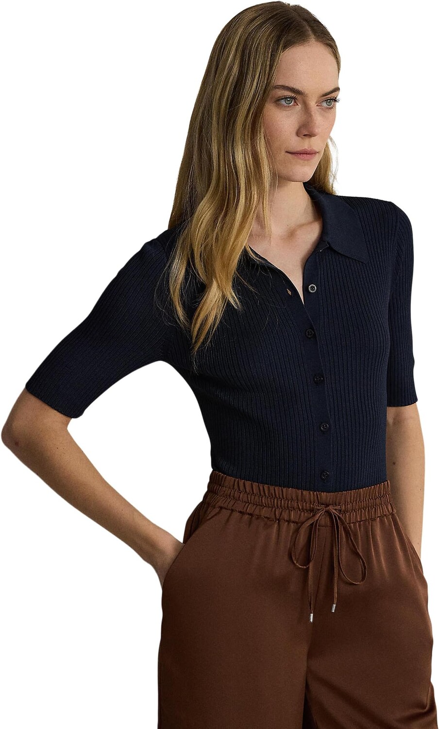 Свитер Lauren Ralph Lauren Rib-Knit Elbow-Sleeve Polo Cardigan, цвет Lauren Navy
Свитер Lauren Ralph Lauren Rib-Knit Elbow-Sleeve Polo Cardigan, цвет Lauren Navy