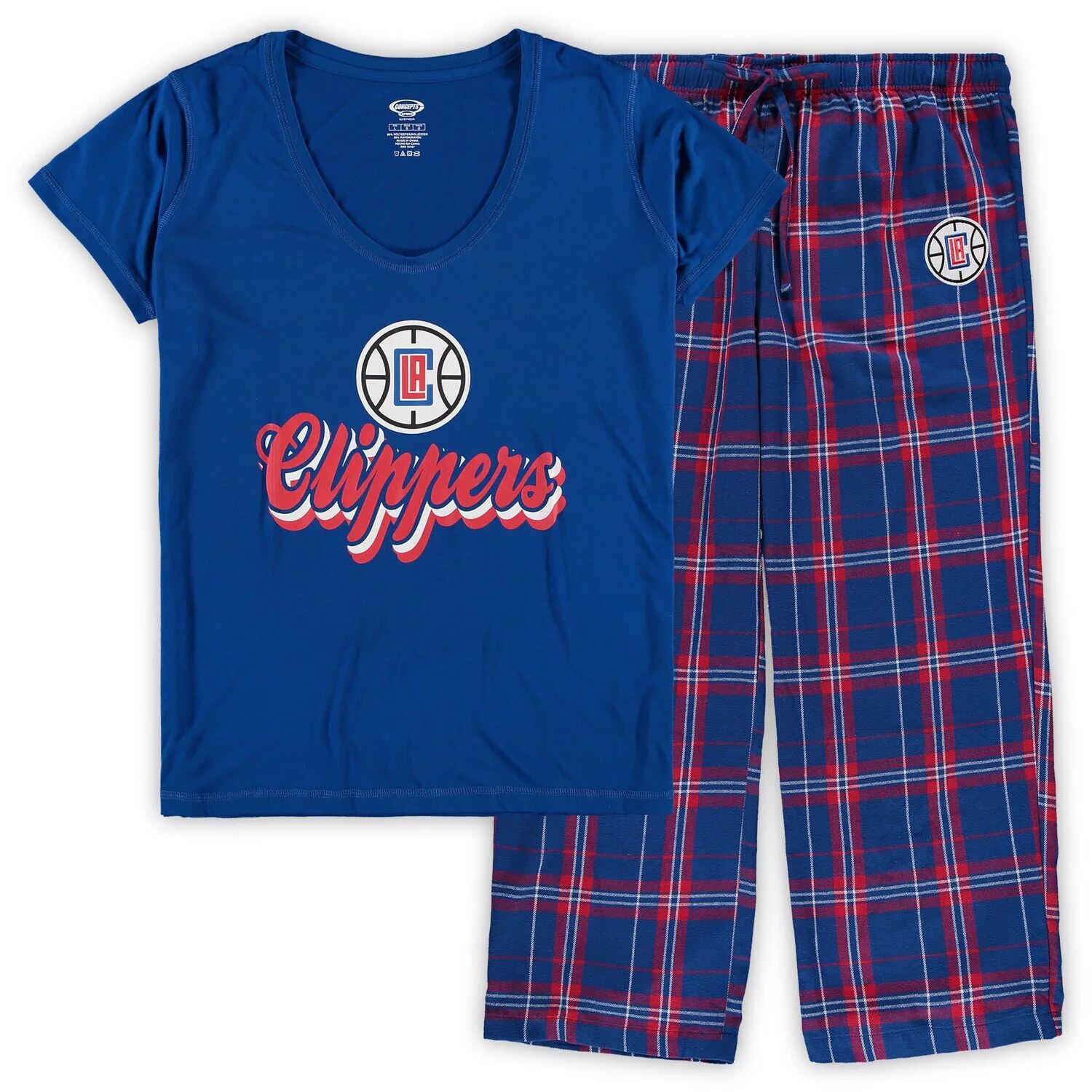 Женский комплект для сна с футболкой и брюками больших размеров Concepts Sport Royal/Red LA Clippers Ethos
Женский комплект для сна с футболкой и брюками больших размеров Concepts Sport Royal/Red LA Clippers Ethos