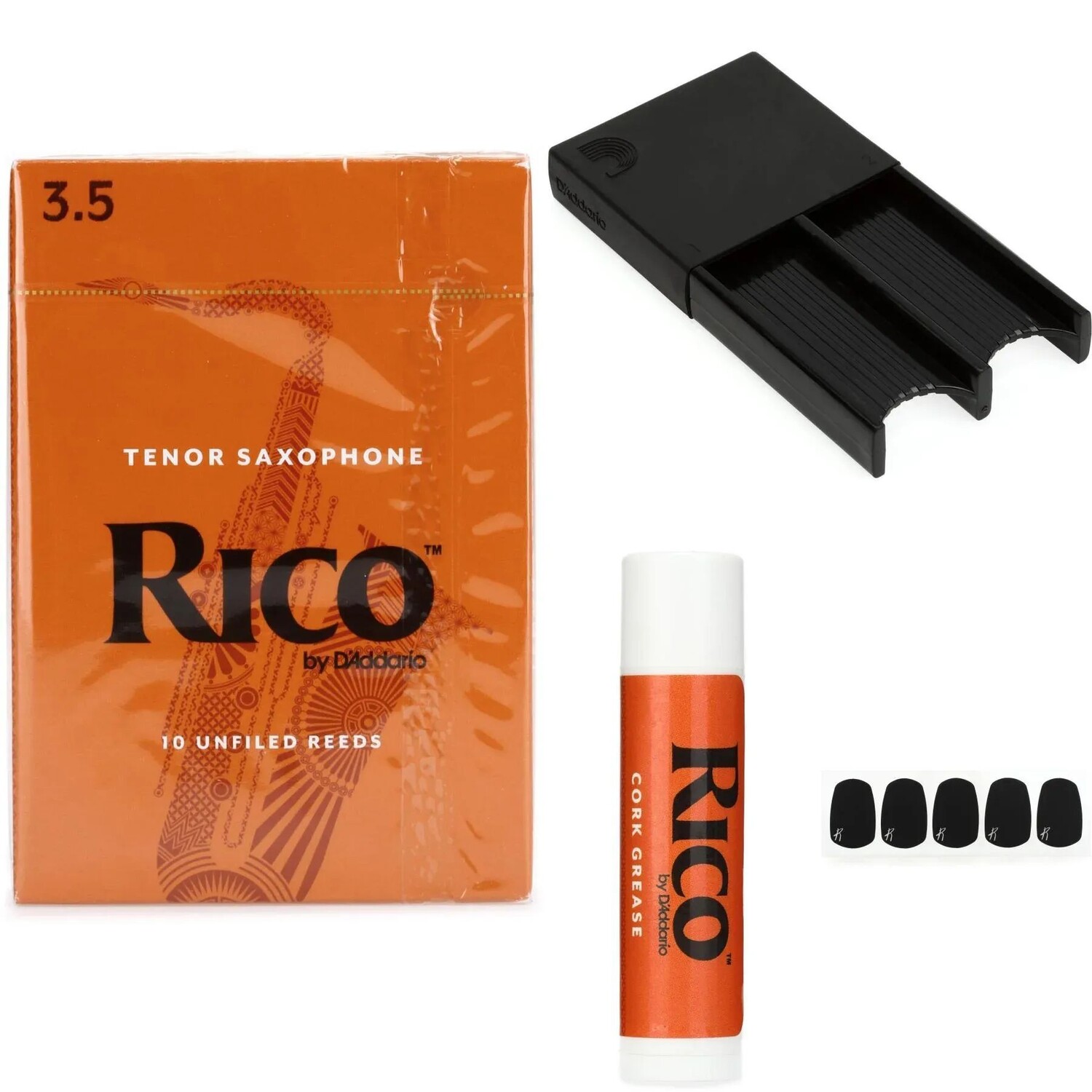 D'Addario RKA1035 — Набор аксессуаров для тростей для тенор-саксофона Rico — 3,5 (10 шт.)
D'Addario RKA1035 — Набор аксессуаров для тростей для тенор-саксофона Rico — 3,5 (10 шт.)