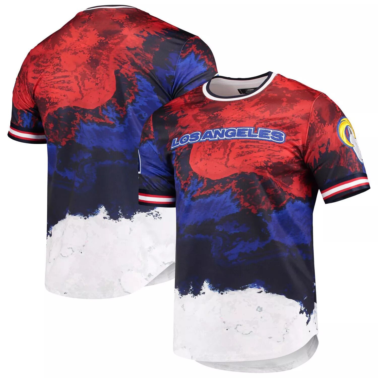 Мужская футболка Pro Standard темно-синего/красного цвета Los Angeles Rams Americana Dip-Dye, Красный
Мужская футболка Pro Standard темно-синего/красного цвета Los Angeles Rams Americana Dip-Dye, Красный
