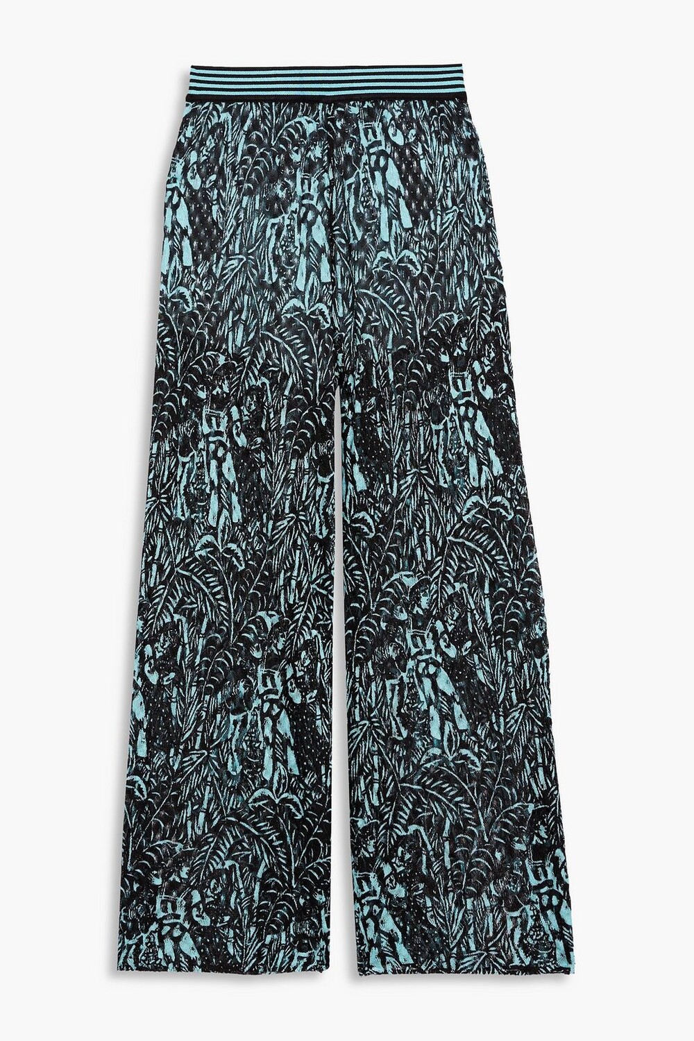 Широкие брюки вязки крючком из смесового шелка с принтом MISSONI, бирюзовый, Зеленый
Широкие брюки вязки крючком из смесового шелка с принтом MISSONI, бирюзовый, Зеленый