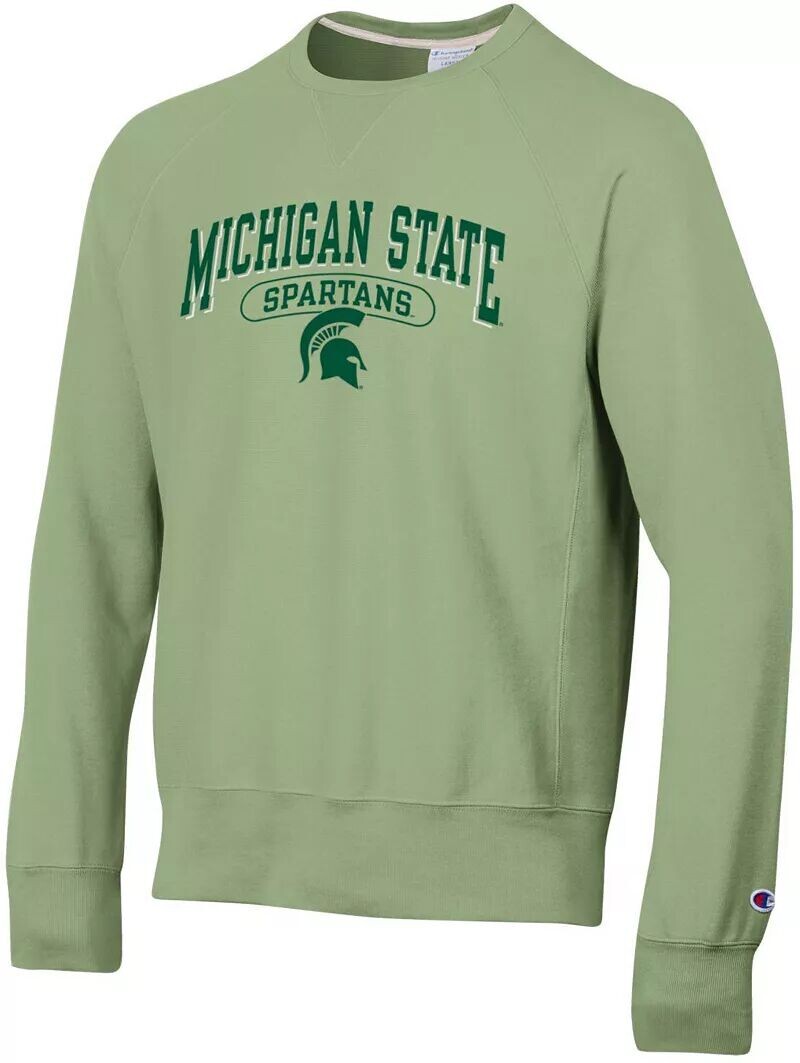 Мужской зеленый винтажный пуловер с круглым вырезом Champion Michigan State Spartans обратного переплетения
Мужской зеленый винтажный пуловер с круглым вырезом Champion Michigan State Spartans обратного переплетения