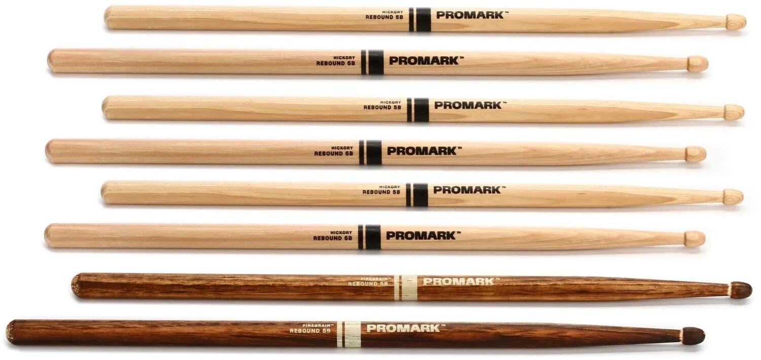 Барабанные палочки Promark Select Balance Rebound Hickory — 0,595 дюйма — наконечник Acorn — упаковка FireGrain Bonus, 4 шт.
Барабанные палочки Promark Select Balance Rebound Hickory — 0,595 дюйма — наконечник Acorn — упаковка FireGrain Bonus, 4 шт.