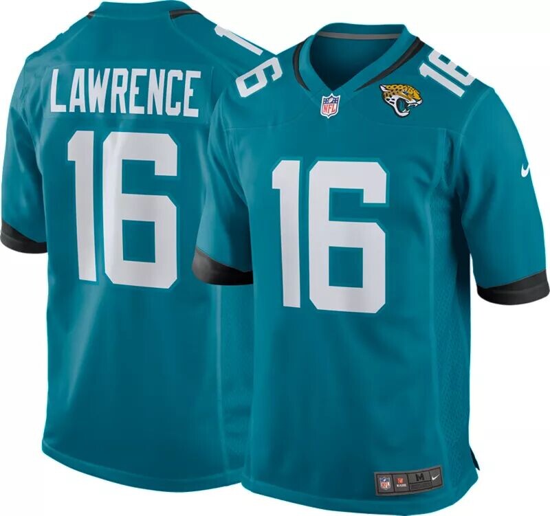 Мужская майка Nike Jacksonville Jaguars Trevor Lawrence #16 для альтернативной игры
Мужская майка Nike Jacksonville Jaguars Trevor Lawrence #16 для альтернативной игры