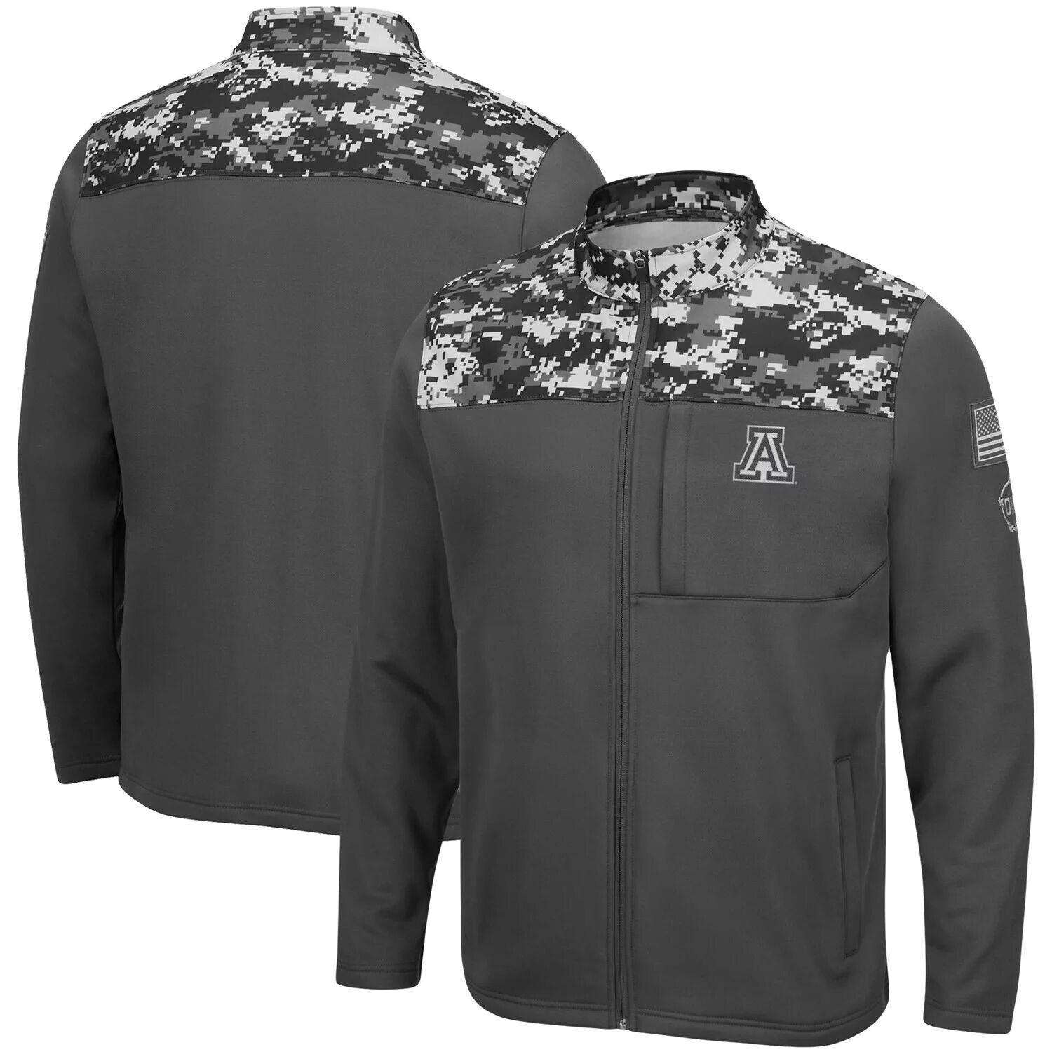 Мужская темно-серая куртка Arizona Wildcats OHT Military Appreciation Digi Camo с молнией во всю длину Colosseum
Мужская темно-серая куртка Arizona Wildcats OHT Military Appreciation Digi Camo с молнией во всю длину Colosseum