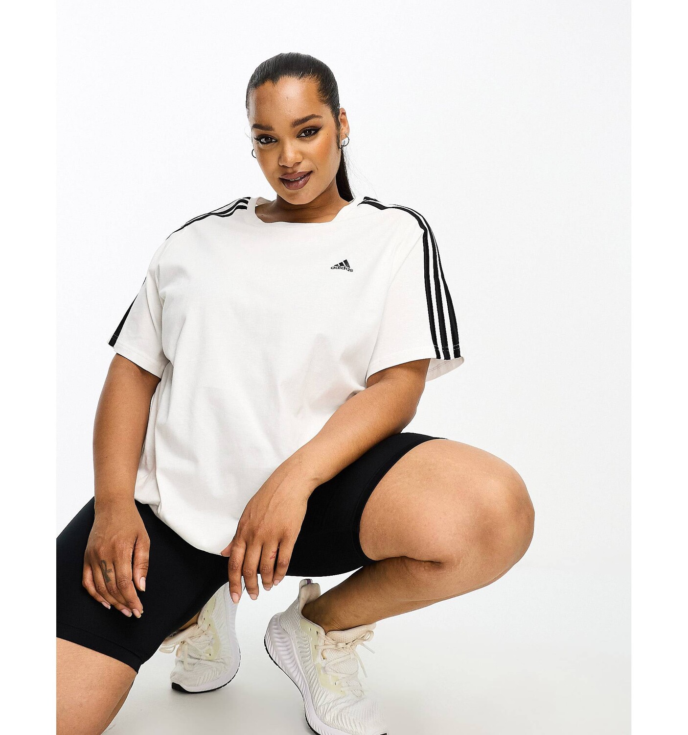 Белая футболка с 3 полосками adidas Sportswear Plus Essential adidas performance, Белый
Белая футболка с 3 полосками adidas Sportswear Plus Essential adidas performance, Белый