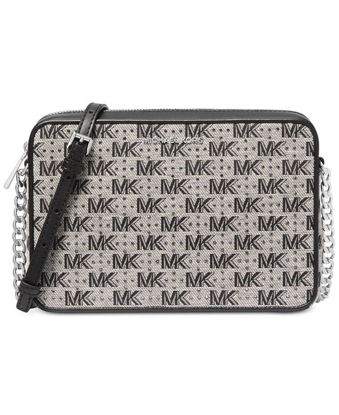 Большая сумка через плечо East West, декорированная кристаллами логотипа Michael Kors, черный
Большая сумка через плечо East West, декорированная кристаллами логотипа Michael Kors, черный