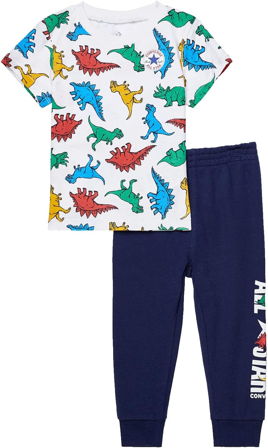 Детский набор Converse Dino Short Sleeve Tee + French Terry Joggers Set, цвет Midnight Navy
Детский набор Converse Dino Short Sleeve Tee + French Terry Joggers Set, цвет Midnight Navy