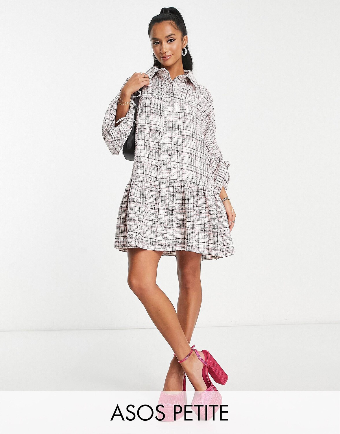 Кремово-розовое платье-рубашка мини из букле с пефемом ASOS DESIGN Petite, Розовый
Кремово-розовое платье-рубашка мини из букле с пефемом ASOS DESIGN Petite, Розовый