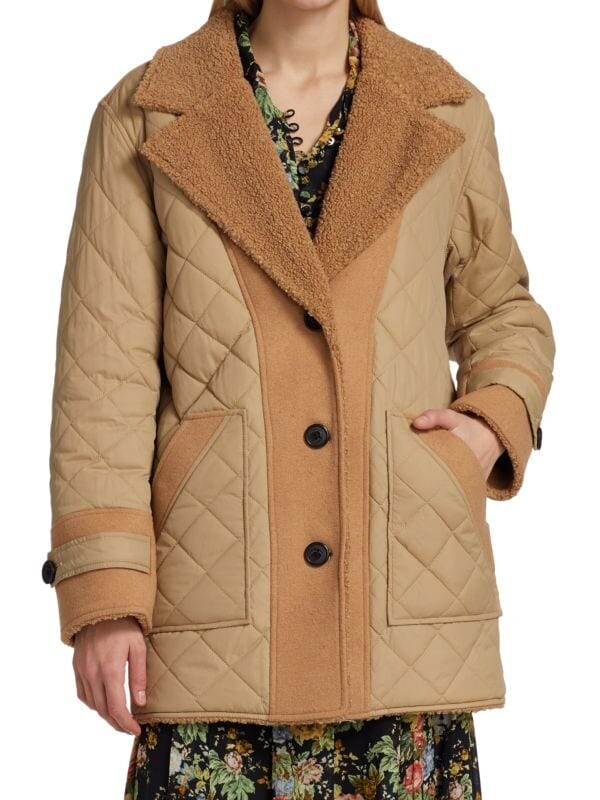 Двусторонняя Стеганая Куртка Derek Lam 10 Crosby Amelie из искусственной овчины, camel, Коричневый
Двусторонняя Стеганая Куртка Derek Lam 10 Crosby Amelie из искусственной овчины, camel, Коричневый
