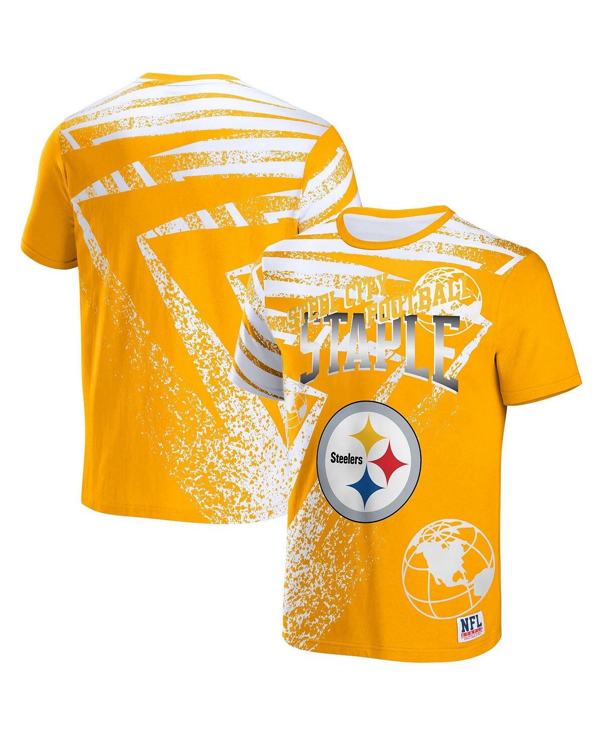 Мужская футболка с коротким рукавом nfl x staple yellow pittsburgh steelers team slogan с принтом по всей поверхности NFL Properties
Мужская футболка с коротким рукавом nfl x staple yellow pittsburgh steelers team slogan с принтом по всей поверхности NFL Properties